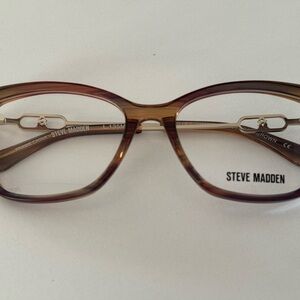 Steve Madden Lourdes Brown 51/16/135 Eyeglass Frame & Eyeglass Case